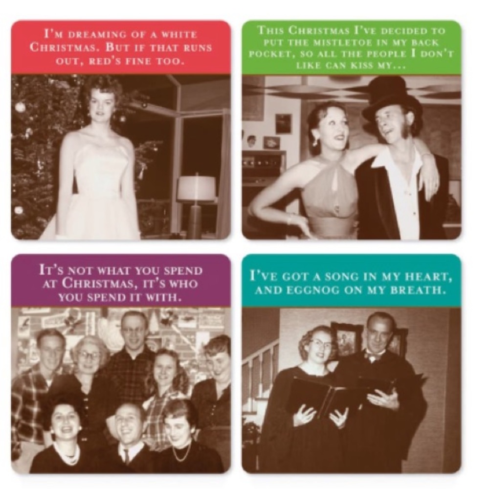 SHANNON MARTIN girl designer Christmas Coasters